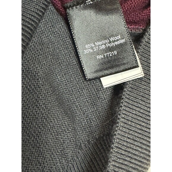 Kenneth Cole AWEAR-TECH Sweater Gray 3 Tone Pullover Size L Slim Fit Sportswear - Picture 8 of 8